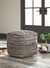 Prime Furniture - Ashley Furniture - Absalom Pouf - Pouf / Denim - A1000550